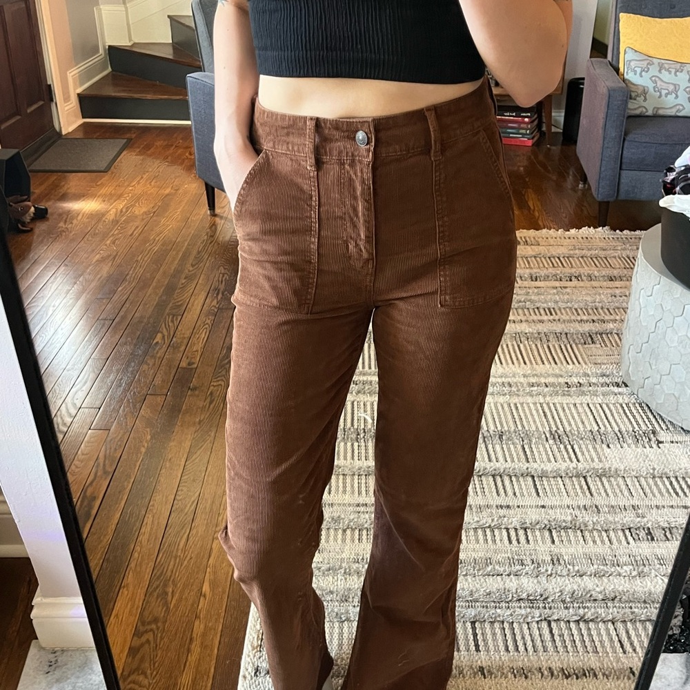 AE women’s flare Brown Corduroy Pants